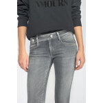 Jeans push - up slim pulp, 7 / 8me gris en coton sia