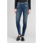 Jeans push - up slim taille haute pulp, longueur 34 bleu en coton maya Jeans push - up slim taille haute pulp, longueur 34 bleu en coton maya