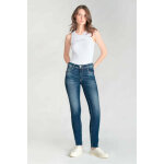 Jeans push - up slim taille haute pulp, longueur 34 bleu nea