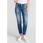 Jeans push - up slim taille haute pulp, 7 / 8me bleu agnes en coton