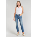 Jeans push - up slim taille haute pulp, 7 / 8me bleu en coton trix