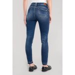 Jeans push - up slim taille haute pulp, 7 / 8me bleu lila en coton