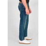 Jeans regular, droit 800 / 12, longueur 34 bleu lars en coton