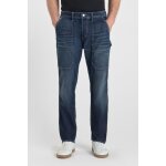Jeans regular, droit loose, longueur 34 bleu ben