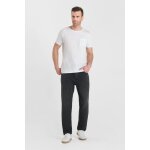 Jeans regular, droit loose, longueur 34 noir en coton glen
