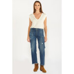 Jeans regular, droit pricilia, 7 / 8me bleu rhea