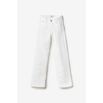 Jeans fille, regular, droit pulp slim taille haute, longueur 34 blanc en coton Jeans fille, regular, droit pulp slim taille haute, longueur 34 blanc en coton
