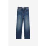 Jeans regular, droit pulp slim taille haute, longueur 34 bleu bree