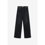 Jeans regular, droit pulp slim taille haute, longueur 34 noir lina