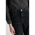 Jeans regular, droit revers, longueur 34 noir ines