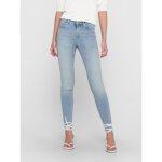 Jean skinny bleu en coton ora