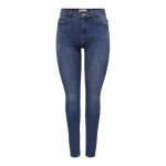 Jean skinny braguette à boutons taille haute bleu en coton kaye Jean skinny braguette à boutons taille haute bleu en coton kaye