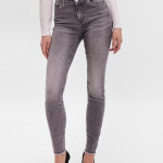 Jean skinny skinny fit taille moyenne longueur cheville gris en coton