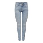 Jean skinny taille moyenne bleu clair en coton vale Jean skinny taille moyenne bleu clair en coton vale