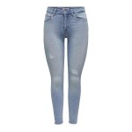 Jean skinny taille moyenne bleu en coton bio ines Jean skinny taille moyenne bleu en coton bio ines