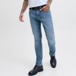 Jeans slim bleu denim liz en coton