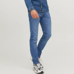 Jeans slim bleu denim rose en coton