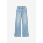 Jeans fille, slim pulphigh, longueur 34 bleu en coton Jeans fille, slim pulphigh, longueur 34 bleu en coton