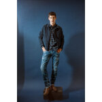 Jeans slim stretch 700 / 11, longueur 34 bleu mark