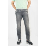 Jeans slim stretch 700 / 11, longueur 34 gris en coton