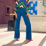 Jean wash paulie en coton bleu