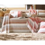 Jet� de canap� ou fauteuil treport raye - beige