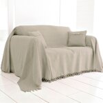 Jet� de fauteuil en coton orion - blanc ivoire