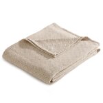 Jet de fauteuil coton tiss jacquard beige jc. eris