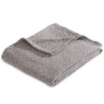 Jet de fauteuil coton tiss jacquard gris jc. eris
