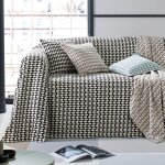 Jet de fauteuil coton tiss jacquard morgans - noir