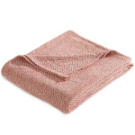 Jet de fauteuil en coton tiss jacquard jc. eris - rouge tomette