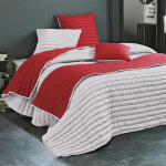 Jet de lit double face liverpool rouge