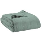 Jeté de lit zeff vert de gris 180 x 260 Jeté de lit zeff vert de gris 180 x 260