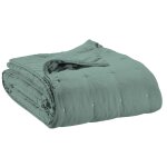 Jeté de lit zeff vert de gris 240 x 260 Jeté de lit zeff vert de gris 240 x 260