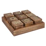 Jeu morpion bois 23x23 beige moyen