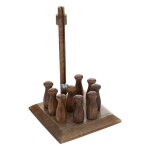 Jeu de quilles le café bordelais en manguier h14cm Jeu de quilles le café bordelais en manguier h14cm