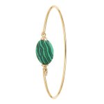 Jonc femme so charm - b2492 - malachite - bracelet mode dor