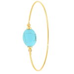 Jonc femme so charm - b2492 - turquoise - bracelet mode dor�