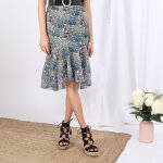 Jupe asymtrique imprim jungle ariane