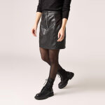 Jupe courte droite noir en simili