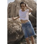 Jupe droite en jeans ledisi bleu lia
