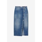 Jupe droite en jeans rapha bleu mila