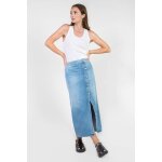 Jupe droite en jeans raphi bleu hana