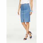 Jupe droite zip avant femme bruno banani - bleue