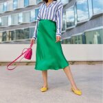 Jupe jill vert en viscose Jupe jill vert en viscose