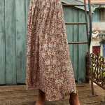 Jupe joan beige en viscose Jupe joan beige en viscose