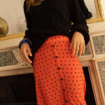 Jupe longue amy orange en viscose Jupe longue amy orange en viscose