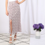 Jupe longue boutonnée blanche en viscose Jupe longue boutonnée blanche en viscose