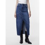 Jupe longue en denim bleu