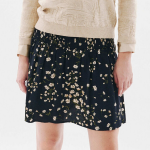 Jupe longue femme noire en viscose